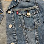 Levi Strauss Co Womens Denim Jacket Blue Trucker Crop Style Size S Photo 2