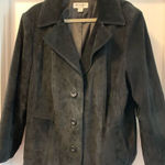 Preston & York  VTG Woman’s Suede Leather Jacket Size 2X Lined Button Closure Photo 0