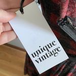 Unique Vintage Burgundy & Black Plaid Devon Swing Dress- Size XS (2)- NWT Photo 9