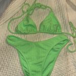 Lime Green Ribbed Bikini Photo 0