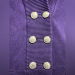 Delta  Airline Zac Posen Passport Plum Gold Button Sweater Cardigan Size Small 68 Photo 5