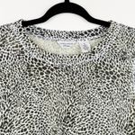 Laura Ashley  Petite PL Sleeveless Top Animal Print Brown White Nylon Lined Photo 1