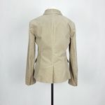 Theory Stretch Velvet Riding Blazer in Beige | Size 8 Photo 5