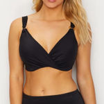 MiracleSuit NWT  Solid Plunge Bikini Top in Black - Size 36DD Photo 0