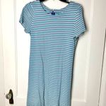Merona Women's Blue Knit Nautical Colorful Short Sleeve T-shirt Dress Size Small Photo 0