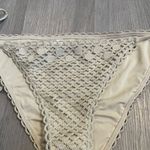 Aerie  Cream Crochet Cheeky Bikini Bottom size Large Photo 7