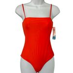 Speedo  Orange Persimmon Lucia Square Neck One Piece Swimsuit size XS NEW Tags Photo 2