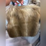 Moda International Striped Faux Fur Vest Brown Size XL Photo 2