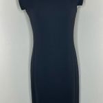 MM.LaFleur Merino Wool Sheath Dress 6 Black Cap Sleeve Work Mini Business Office Photo 0