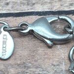 Chico's Hammered Link Textured Circle Pendant Necklace 20" Statement Piece Photo 7