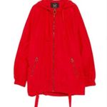 ZARA TRF Windbreaker Packable Jacket Hoodie Red Photo 1