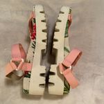 Charles David  Pink Platform Chunky Sandals sz 7.5 strappy tropical beach Photo 3