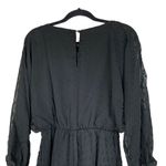 Urban Outfitters  Lumière Swiss Dot Dolman Long Sleeve Mini Dress Black Size M Photo 5