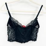 Nan Flower Womens VTG Vintage Coquette Whimsigoth Lace Cami Crop Corset Top M Black Size M Photo 6