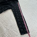 Johnny Was Eyelet Long Sleeve Black and Gray Embroidered Lace up Top /Dress Photo 10