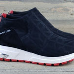 DKNY Mylo Sneakers Black, Silver & Red With White Platform Tennis Shoes 10 Photo 0