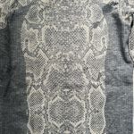 Varley  Brown Bodycon Snakeskin Print Long Sleeve Active Yoga Run Top Size M Photo 2