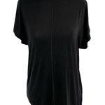 ZARA Mock Neck Dolman Short Sleeve Top Black Size Small Photo 0