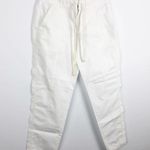 Lou & grey NWOT White Neutral Tampered Cotton Drawstring Pants Size 4 Coastal Photo 1
