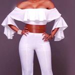 New, Liang Xuans Luxury Designer White 2 Piece Jumpsuit. Size 4 Photo 8