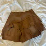 DO+BE  Brown Leather Skirt Photo 3