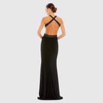 Mac Duggal  68166 Black Floral Sequined Crisscross Bodice Gown‎ Size 2 NWT Photo 2