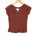 Jones New York Vintage 90’s Jones Wear crochet short sleeve top burnt orange/red Photo 2