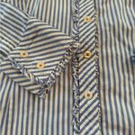 Lilly Pulitzer  Womens Long Sleeve Button Up Shirt Size 8  Striped Ruffle Zebra Photo 1