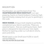 One Teaspoon Heartbreaker Bodysuit Womens Size XS nude And Red Mesh $100 Photo 4