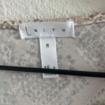 Leith  Stretchy Neutral Snakeskin Long Sleeve Bodysuit V Neck Medium Photo 2