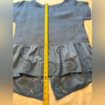 Terzo Millennio Blouse, Linen and Cotton, Short Sleeve,Size‎ Small. Blue Photo 4