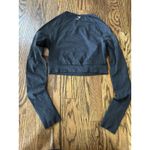 Gymshark Vital Seamless 2.0 Long Sleeve Crop Top Sz S Black Marl Athleisure Gym Photo 9