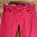 AG Adriano Goldschmied  The Stevie Ankle Slim Straight Jeans Old Vermilion Red 29 Photo 3