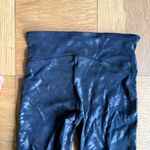 Spanx Black Faux Leather Camo Print Leggings, Size S, EUC Photo 5