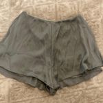 Sage Green Satin Shorts Photo 0
