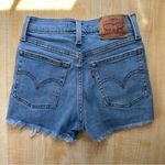 Levi's Levi’s Distressed High Rise Denim Shorts in Sapphire Dust - Size 24, Medium Wash Photo 8