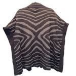 Dana Buchman Black & Gray Striped Knit Boxy Open Cardigan Medium Photo 1
