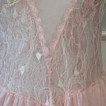 Victoria's Secret Vintage 80's Pink Bridal Lace & Mesh Nightgown Slip Small Photo 2