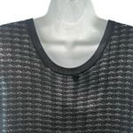 margaret o'leary Black Mesh V-Neck Swim Cover Up Chevron Tunic Tank Top size S Photo 6