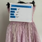 Vintage 60s Coquette Strapless Lavender Lace Floral Prom Party Dress Formal Gown Purple Photo 9