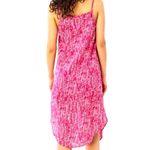 Diane Von Furstenberg NWT DVF x Onia Flora Midi Dress Floral Pink Coverup Beach Pool Fuchsia Magenta M Photo 2