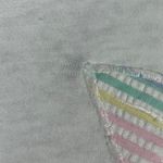 Vintage 80s Top Pastel‎ Rainbow Batwing Sleeve Women Flowers White Tee Retro Tee Photo 10