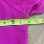 Monteau  Puff Sleeve Front Slit Sheath Dress Hot Pink Fuchsia Women's Size‎ Small Photo 10