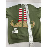 Fruit of the Loom Womans  Long Sleeve Pullover Christmas Sweatshirt Medium Green Photo 6