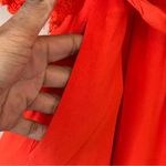 Lovers + Friends | Orange Lace Trim Romper Sz S Photo 2