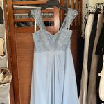 Azazie  Nessie bridesmaid dress dusty blue A10 Photo 13