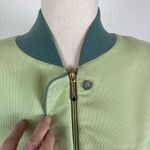 Vintage M. Portfolio By Marsha Varsity Style Snap Zip Up Jacket Green Womens L Green Size L Photo 3