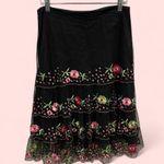 Y2K mesh floral embroidered ruffle skirt midi Acorn Pink Size 6 Photo 1
