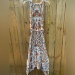 Lucky Brand Maxi Dress Sleeveless/Tank Ivory Floral Bohemian Flowy Size Small Photo 7