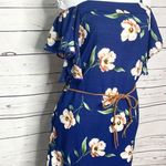 Haute Monde  Blue Floral Off Shoulder Dress Size Small Summer Casual Boho Chic Photo 2